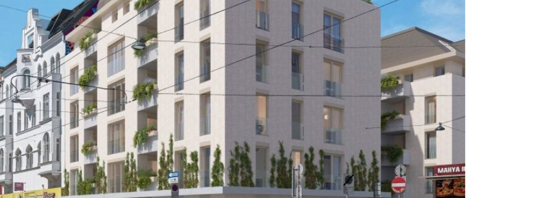 Eine begrünte Hausfassade