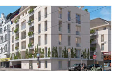 Eine begrünte Hausfassade